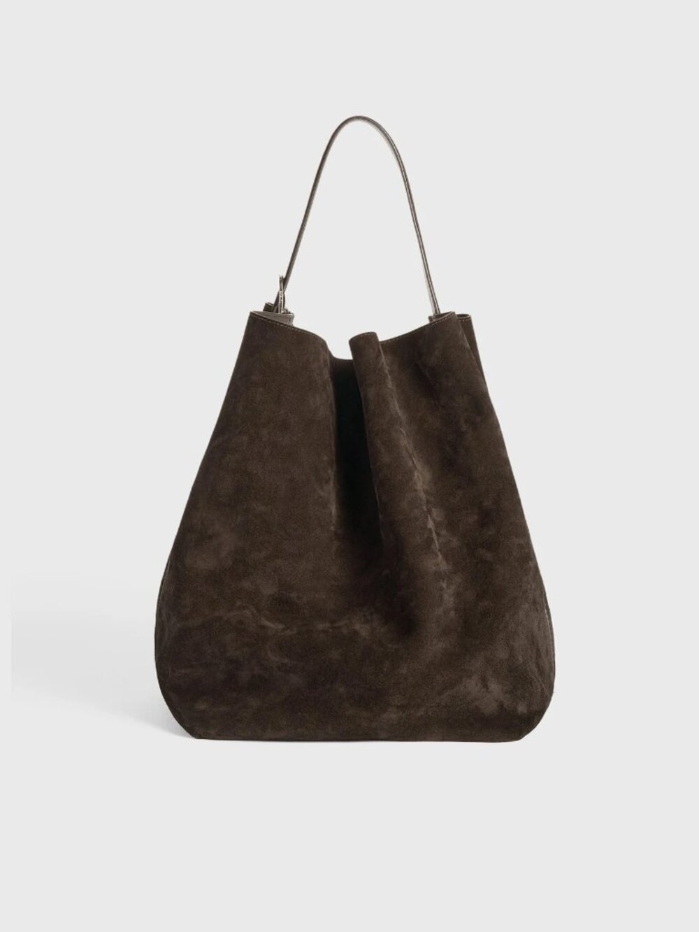 TOTEME Belted Suede Tote Bag Brown | Brand New